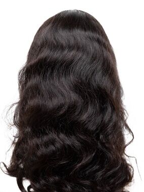 Luxury Wavy Black Wig — Sleek Natural Shine